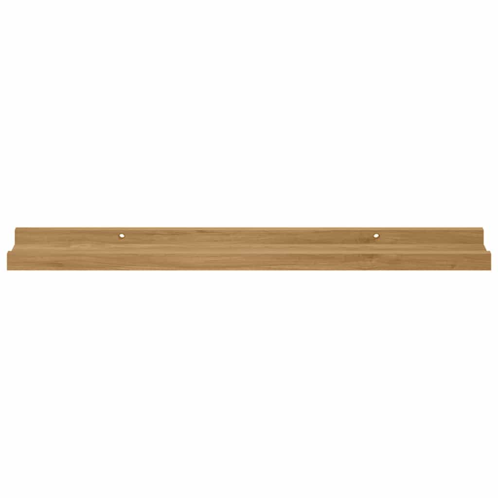 Polica na zidu 4 pcs Smeđa 60 x 9 x 3 cm Konstruirano drvo