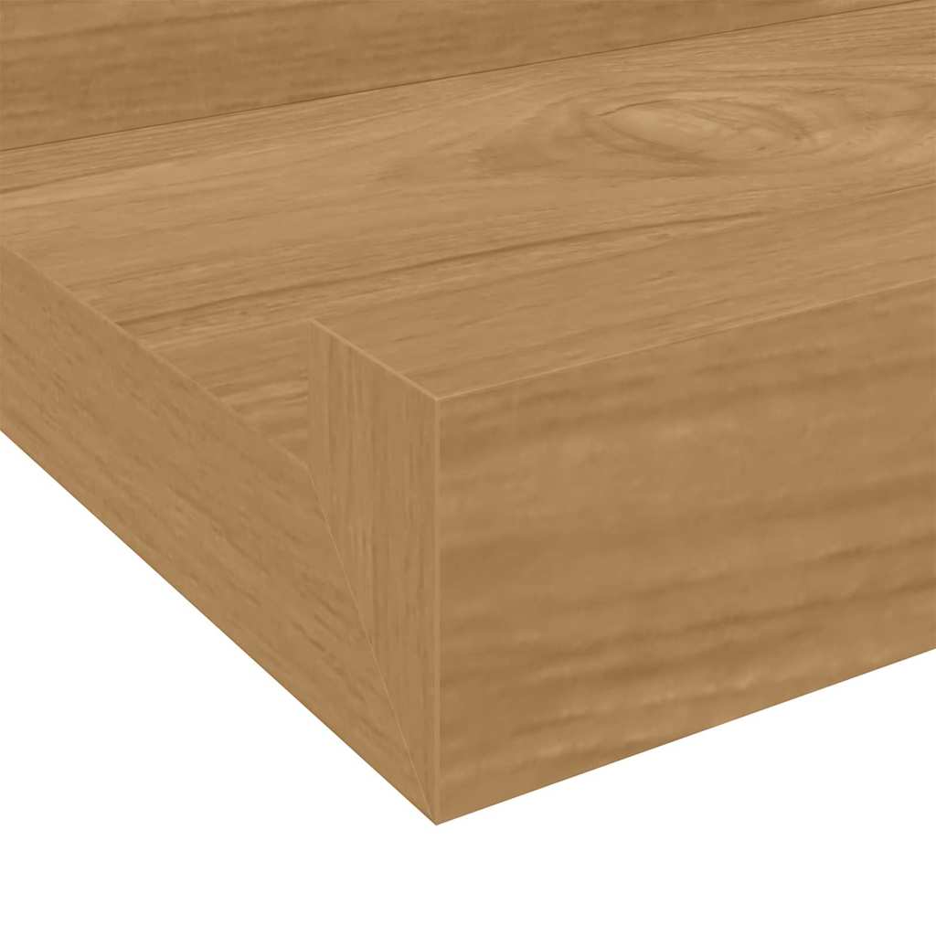 Polica na zidu 4 pcs Smeđa 100 x 9 x 3 cm Konstruirano drvo