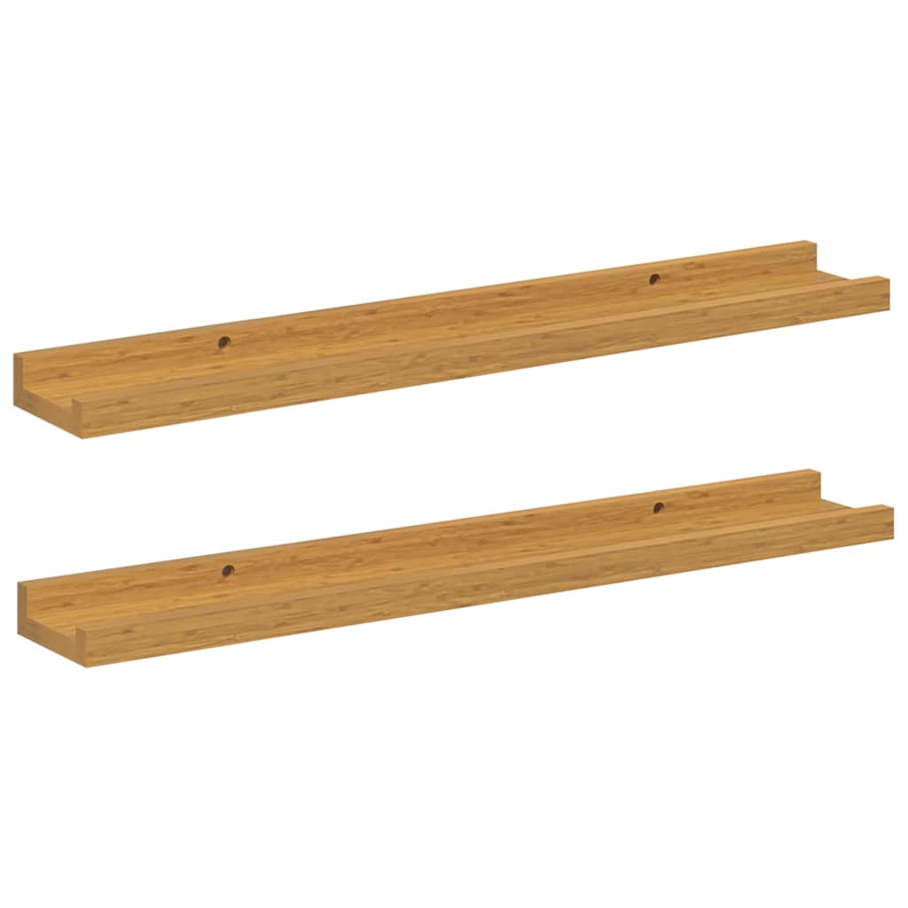 Polica na zidu Zidne 2 pcs Bež 60 x 9 x 3 cm Konstruirano drvo