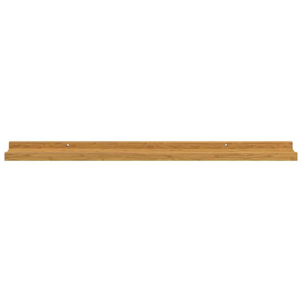 Polica na zidu Zidne 2 pcs Bež 80 x 9 x 3 cm Konstruirano drvo