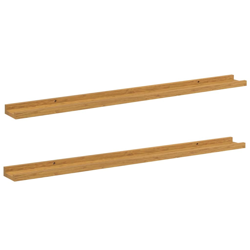 Polica na zidu Zidne 2 pcs Bež 100 x 9 x 3 cm Konstruirano drvo