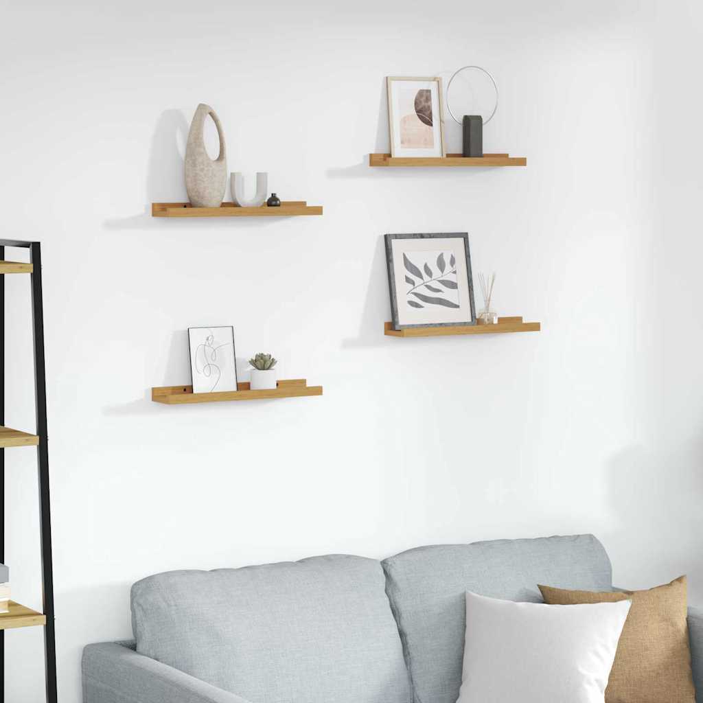 Polica na zidu Zidne 4 pcs Bež 40 x 9 x 3 cm Konstruirano drvo