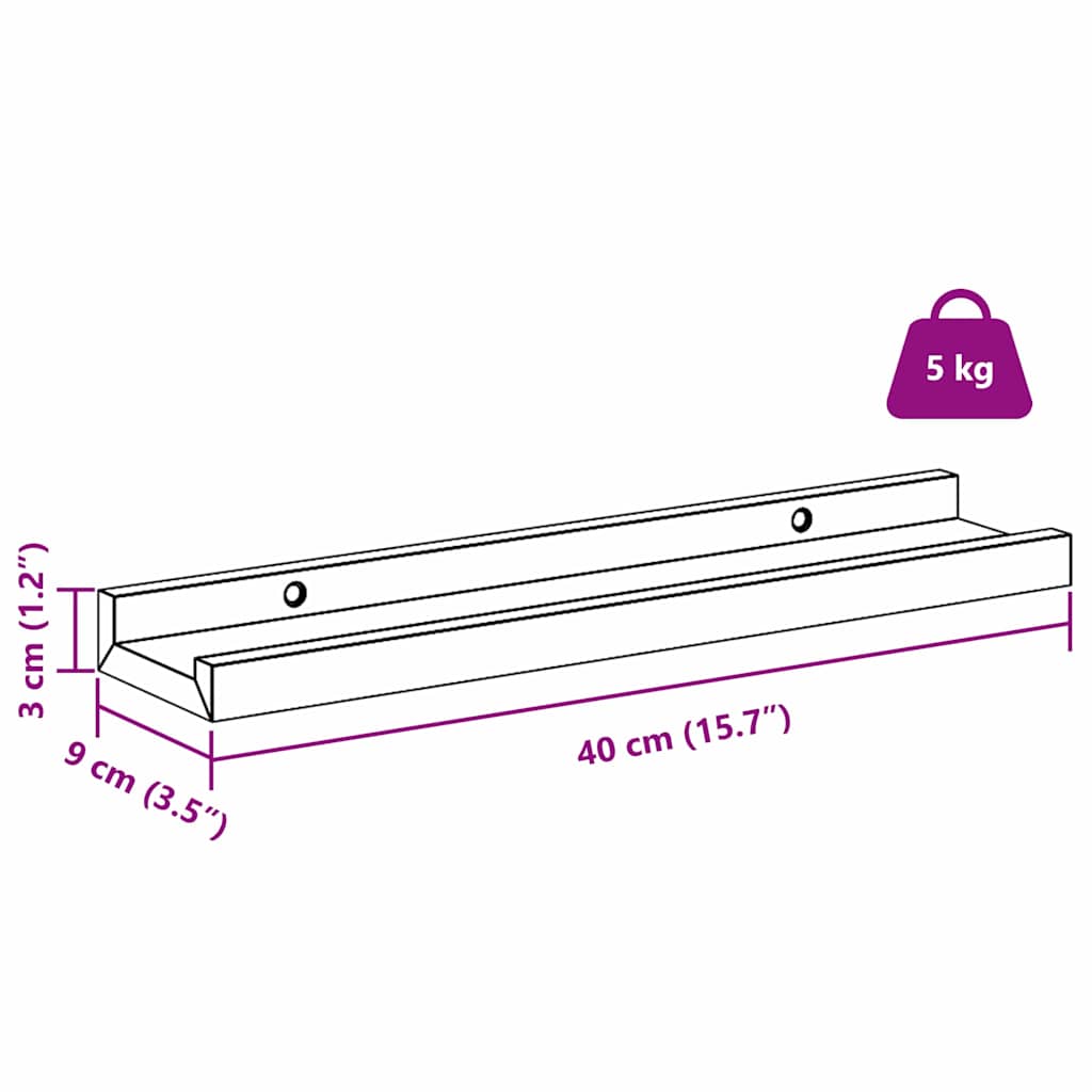 Polica na zidu Zidne 4 pcs Bež 40 x 9 x 3 cm Konstruirano drvo