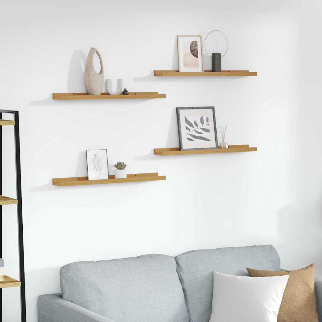 Polica na zidu Zidne 4 pcs Bež 60 x 9 x 3 cm Konstruirano drvo