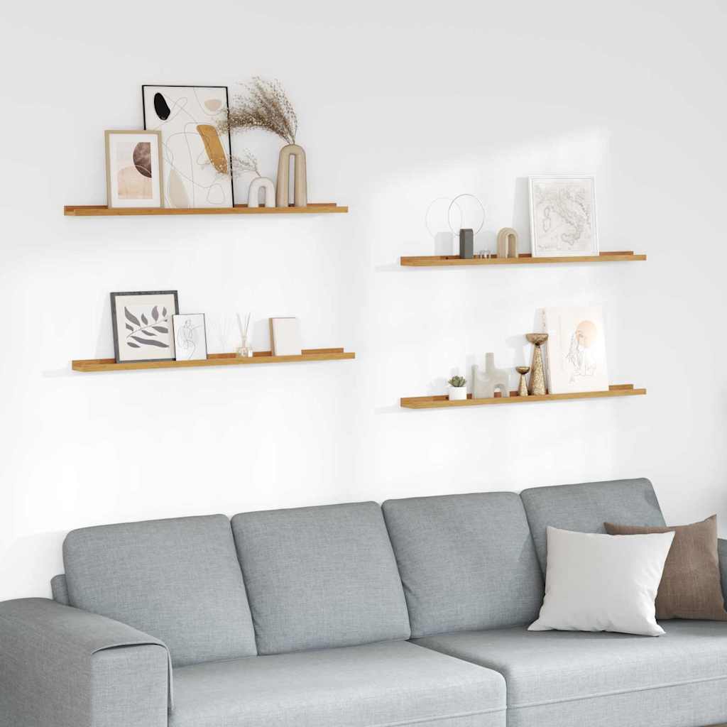 Polica na zidu Zidne 4 pcs Bež 100 x 9 x 3 cm Konstruirano drvo