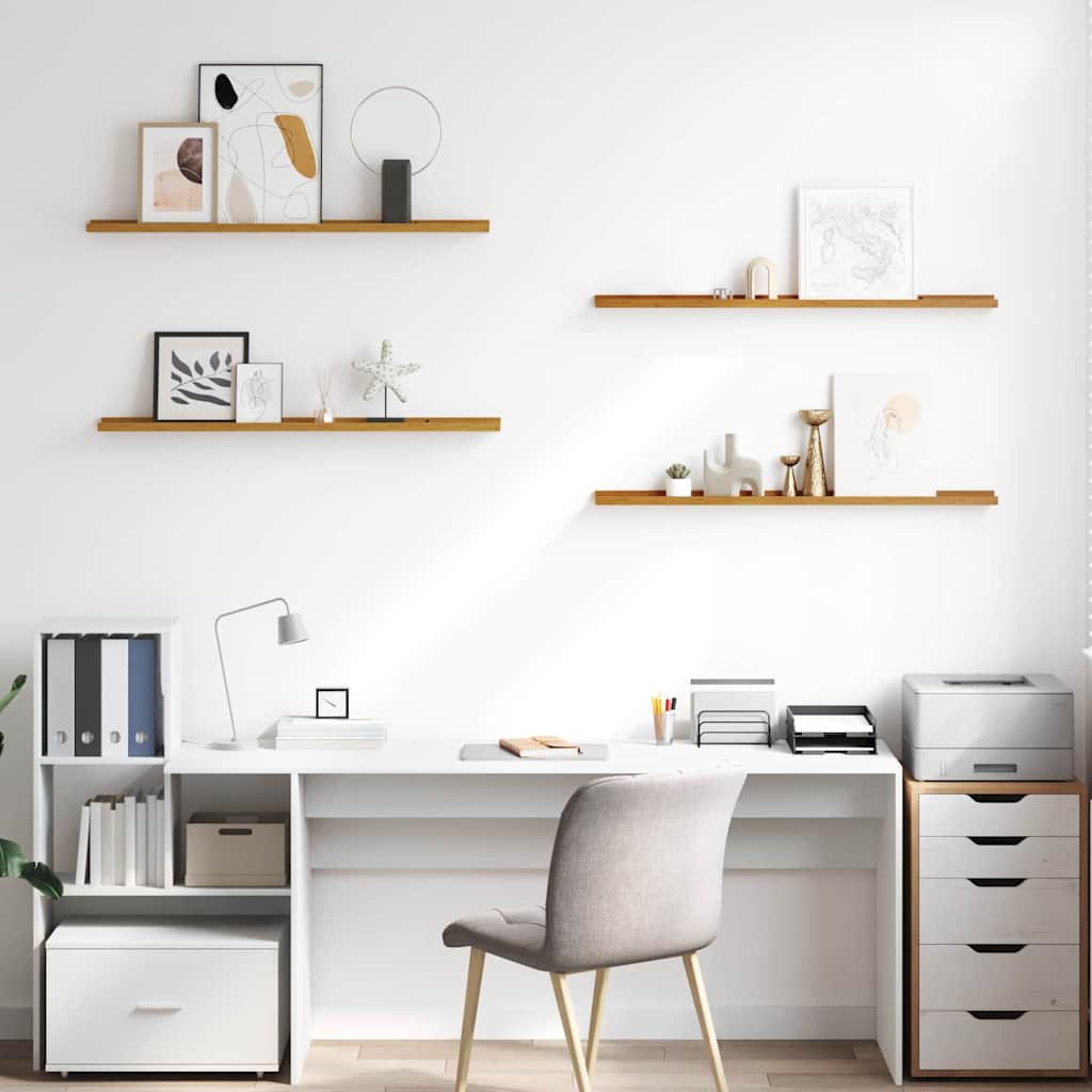 Polica na zidu Zidne 4 pcs Bež 100 x 9 x 3 cm Konstruirano drvo