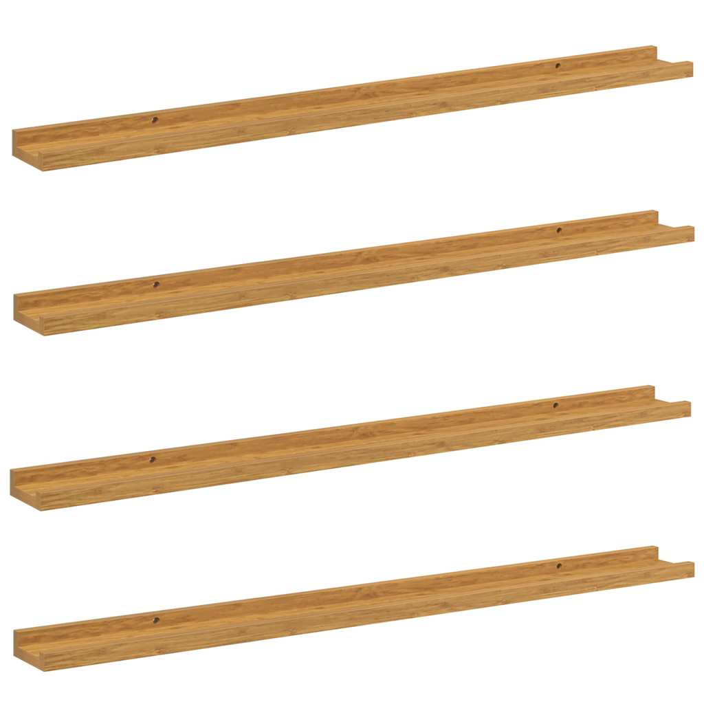Polica na zidu Zidne 4 pcs Bež 100 x 9 x 3 cm Konstruirano drvo