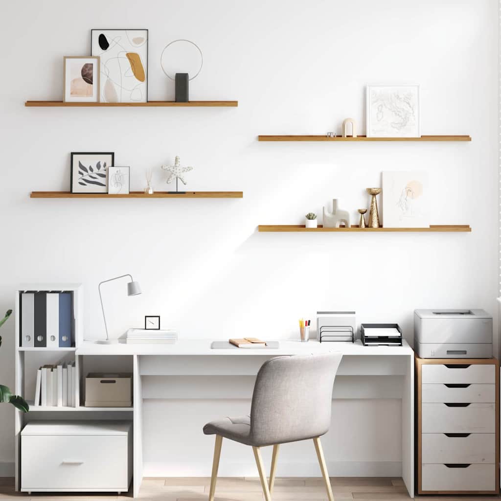 Polica na zidu Zidne 4 pcs Bež 115 x 9 x 3 cm Konstruirano drvo