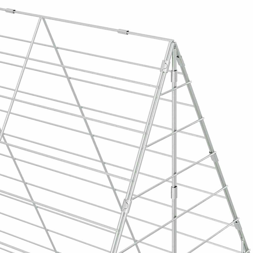 Kavez za zečeve Srebrno 200 x 100 x 210 cm Cinkani čelik
