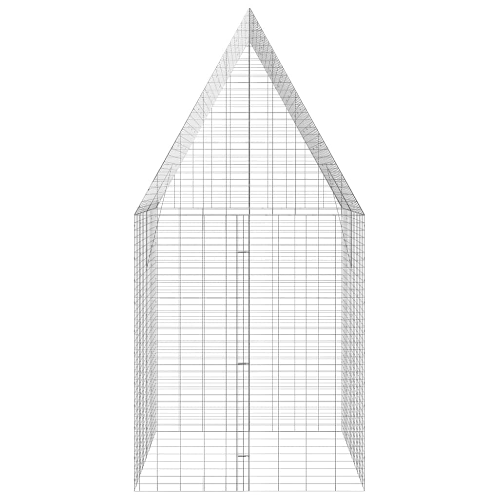 Kavez za zečeve Srebrno 200 x 100 x 210 cm Cinkani čelik