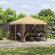 Gazebo 3 x 3 m Krem Poliester i čelik 190 gsm