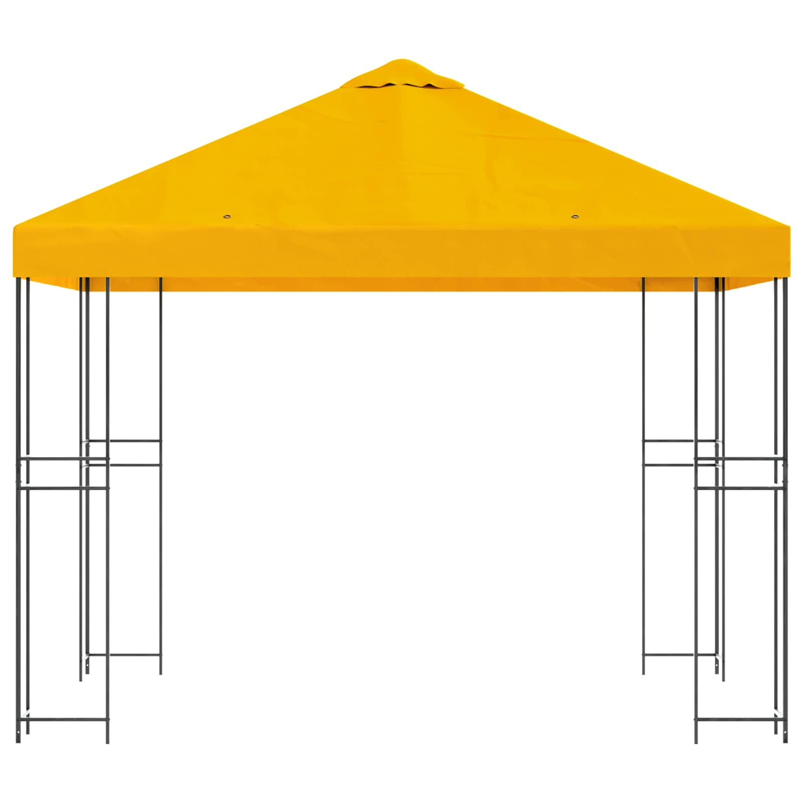 Gazebo 3 x 3 m Žuta Poliester i čelik 190 gsm