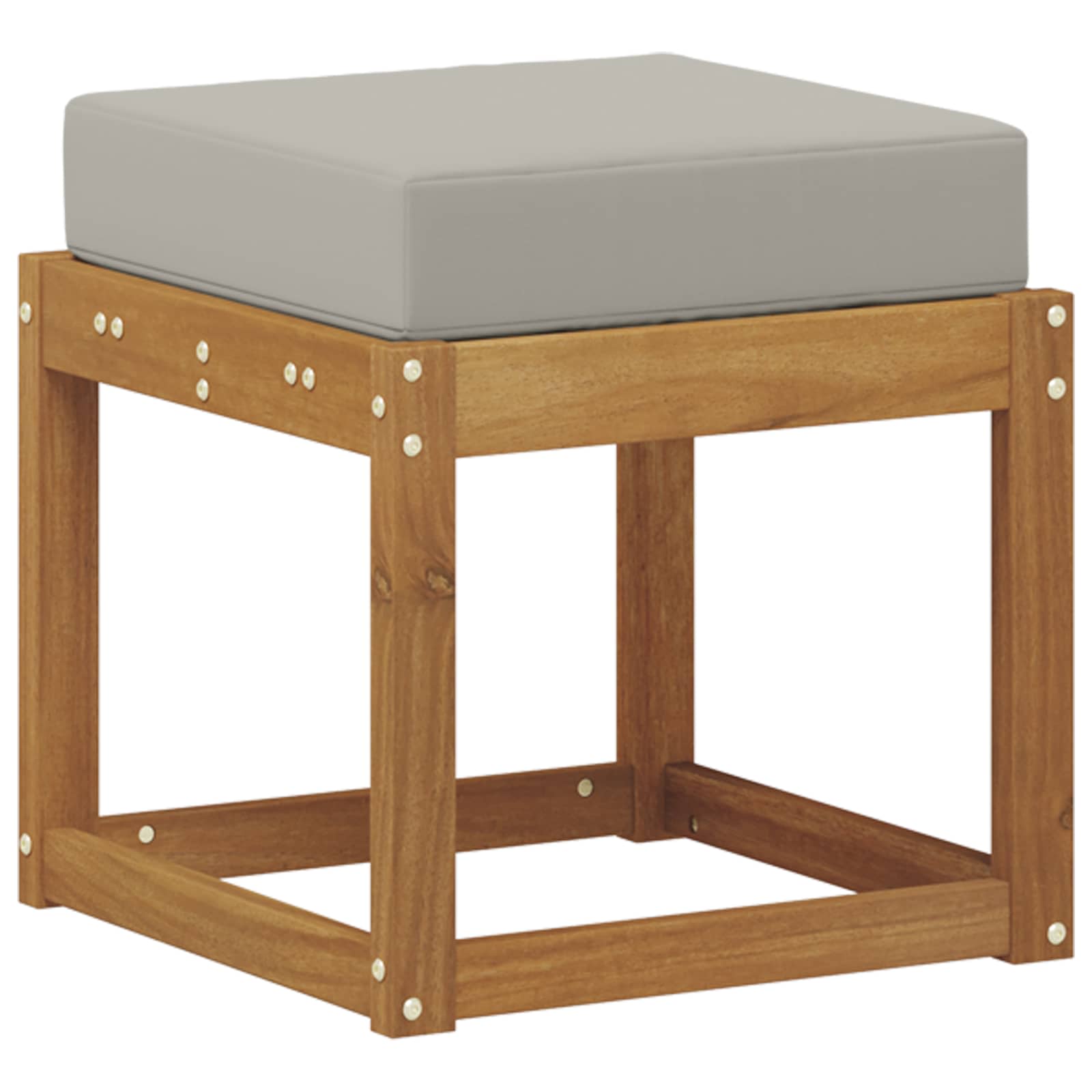 Klupa za sjedenje Prirodna i svijetlo siva 43 x 43 x 37 cm