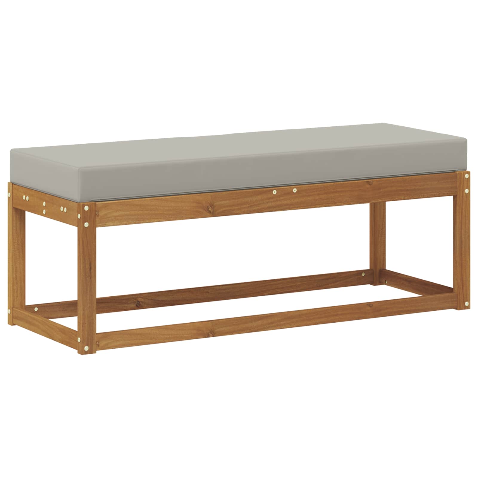 Klupa za sjedenje Prirodna i svijetlo siva 115 x 43 x 37 cm
