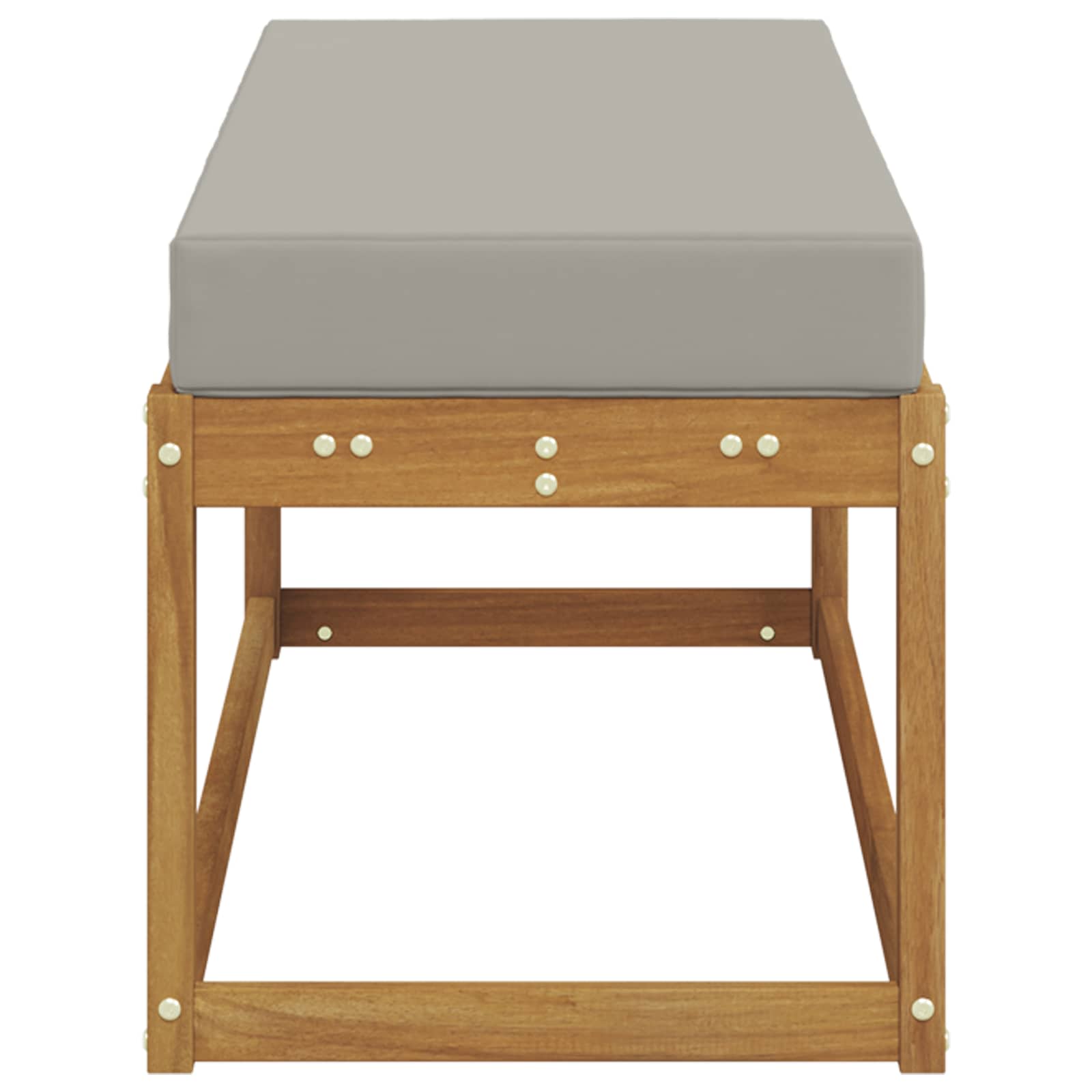Klupa za sjedenje Prirodna i svijetlo siva 115 x 43 x 37 cm