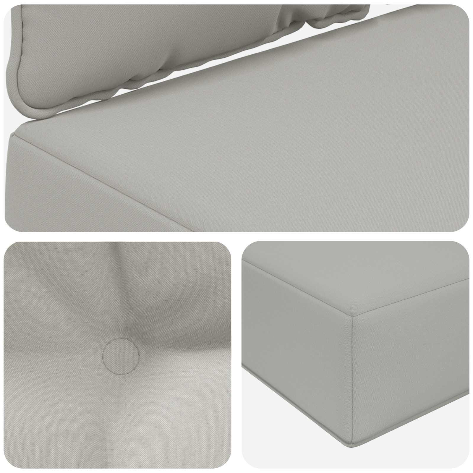 Jastuk za vanjsku sofU 3 pcs Sivi Poliester