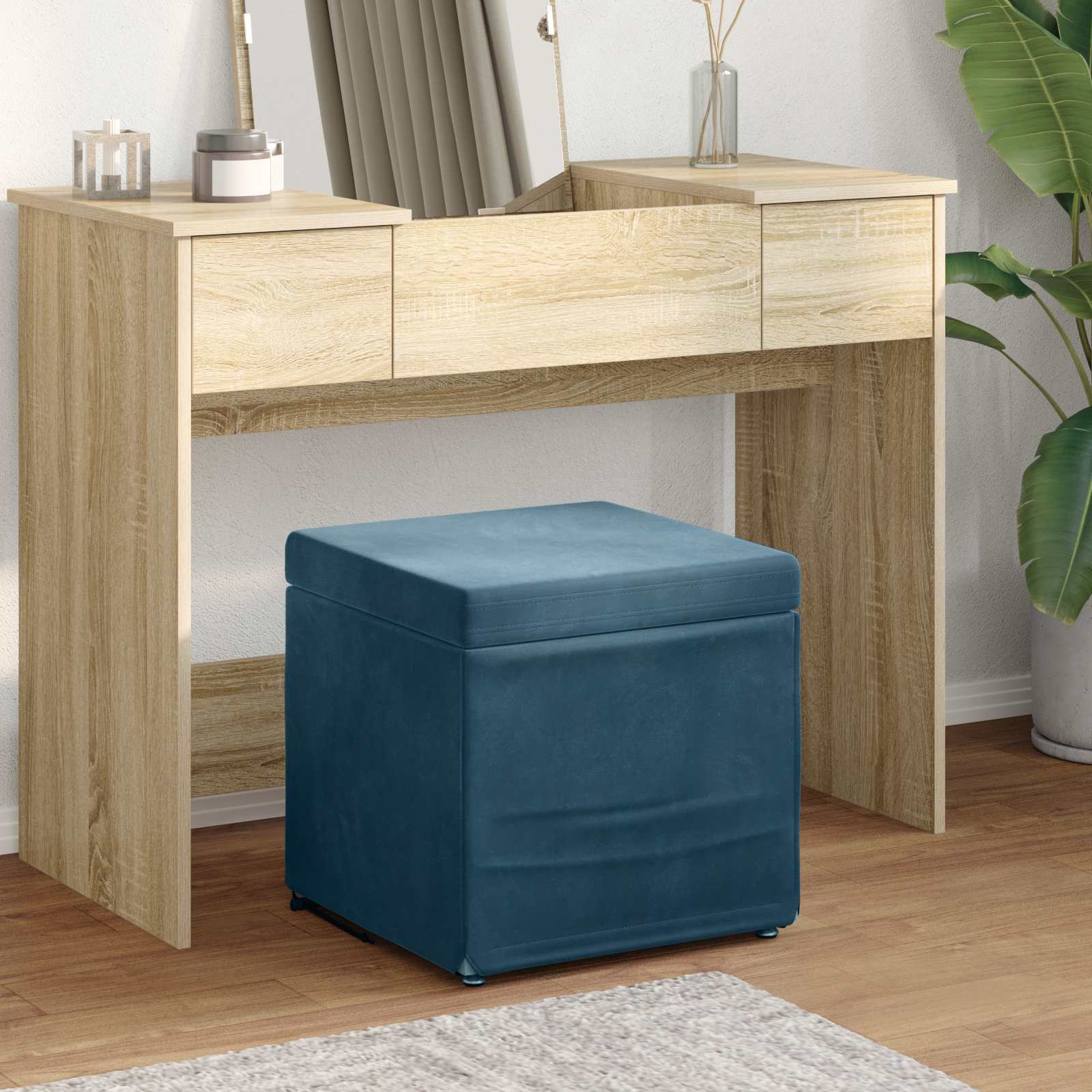 Stolica Plava 41 x 41 x 40 cm Svileni i Fino Radeći Drvo
