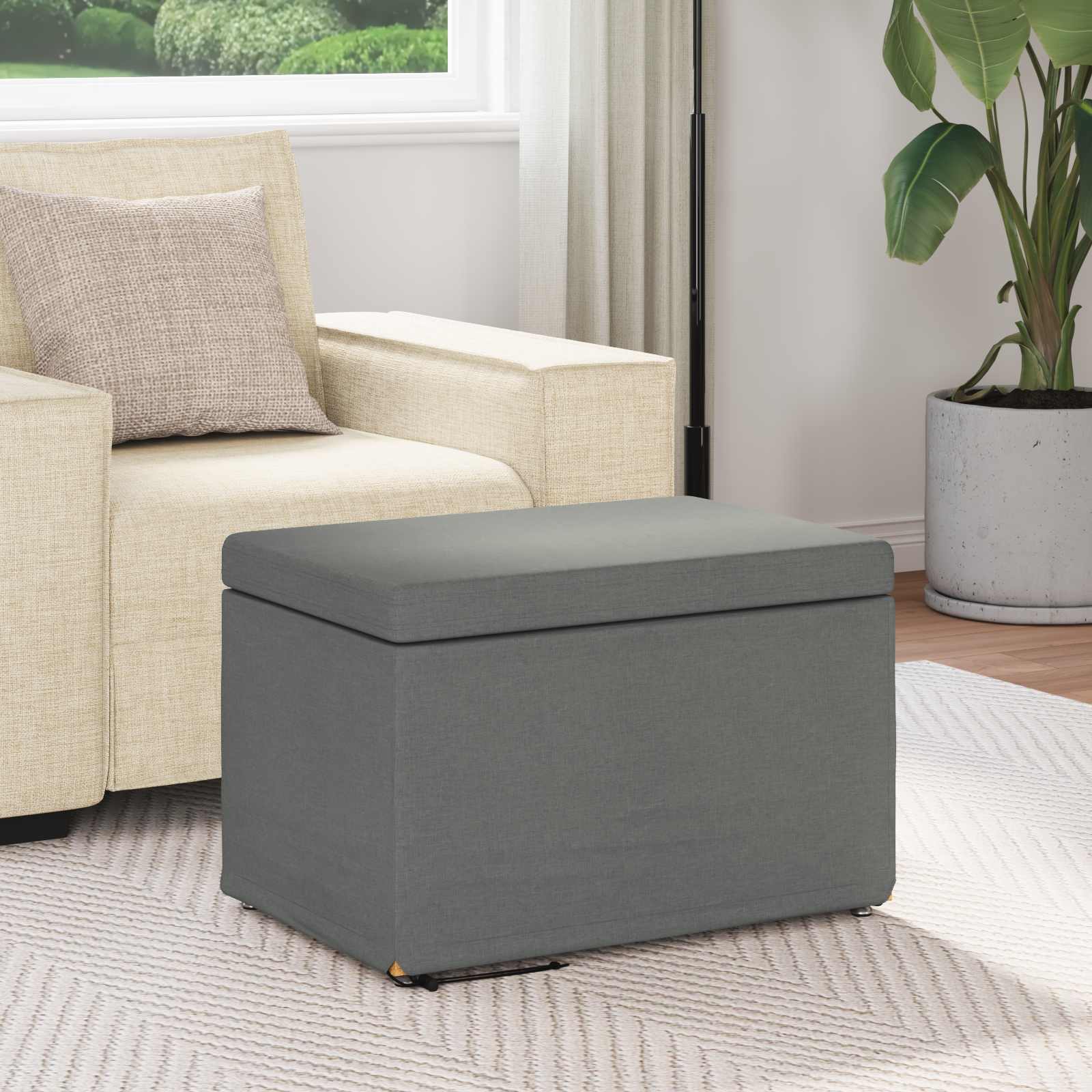 Stolica Tamno siva 61 x 41 x 40 cm Tkanina i konstruirano drvo