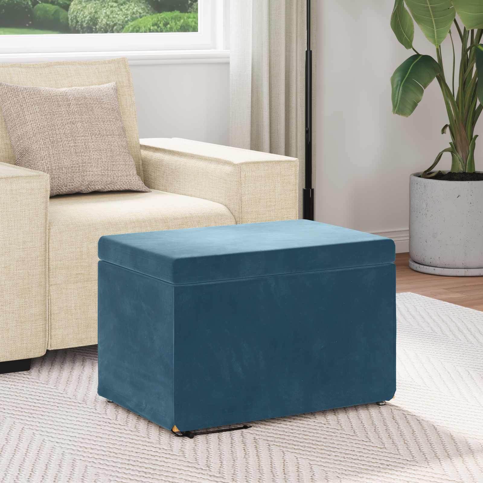 Stolica Plava 61 x 41 x 40 cm Svileni i Fino Radeći Drvo