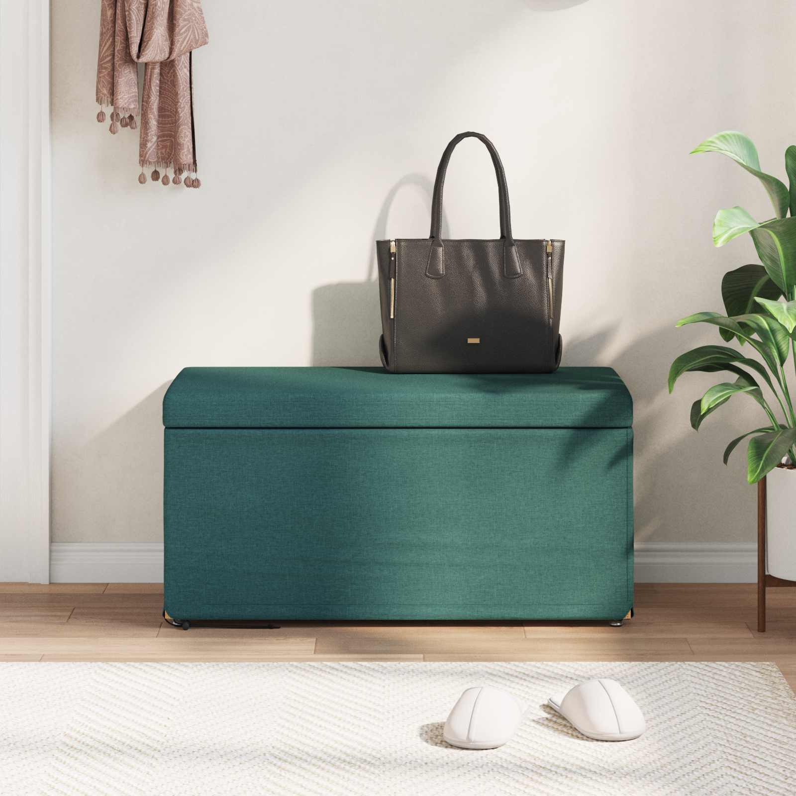 Stolica Tamnozelena 81 x 41 x 40 cm Tkanina i konstruirano drvo