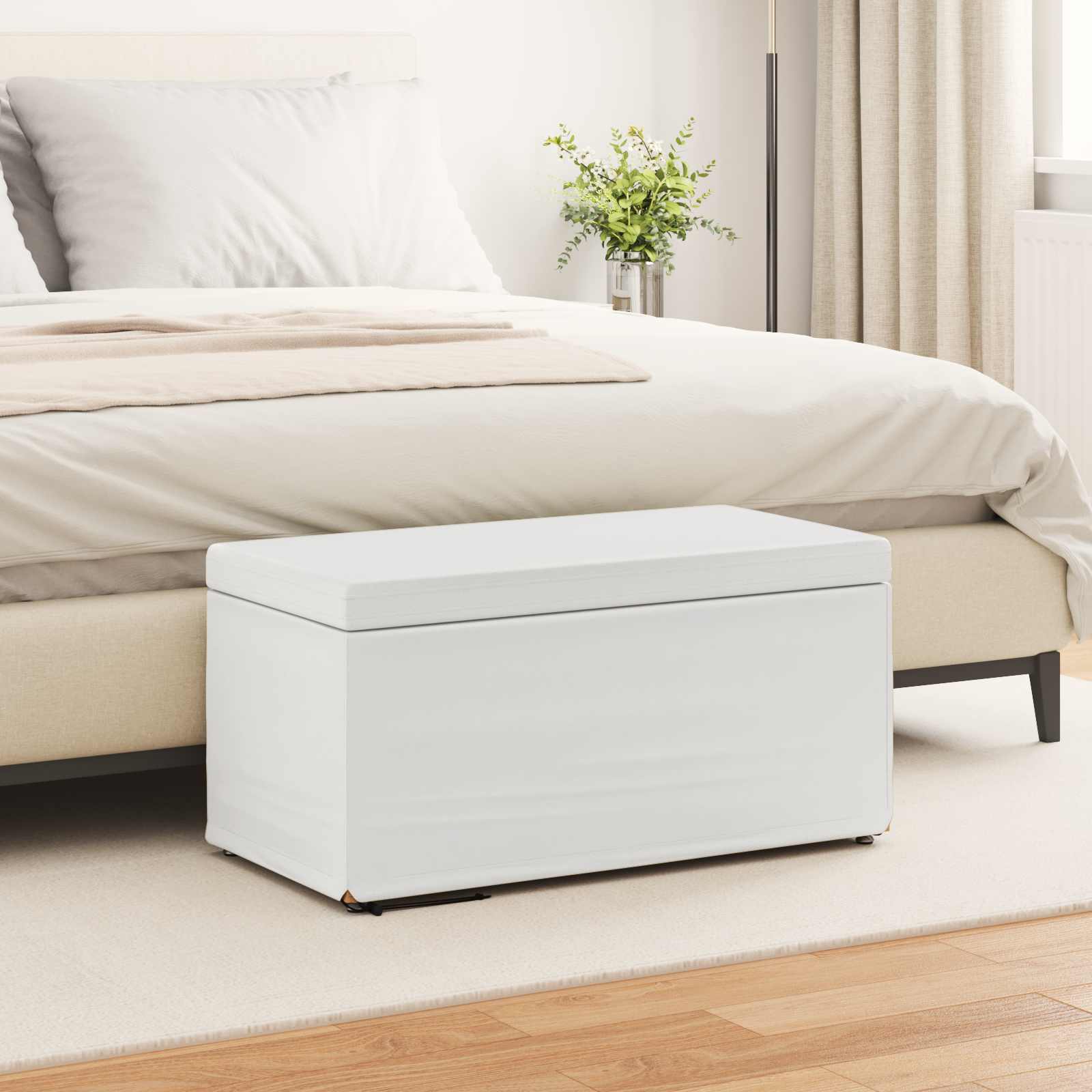 Stolica Bijelo 81 x 41 x 40 cm Umjetna Koža i Fino Radeći Drvo