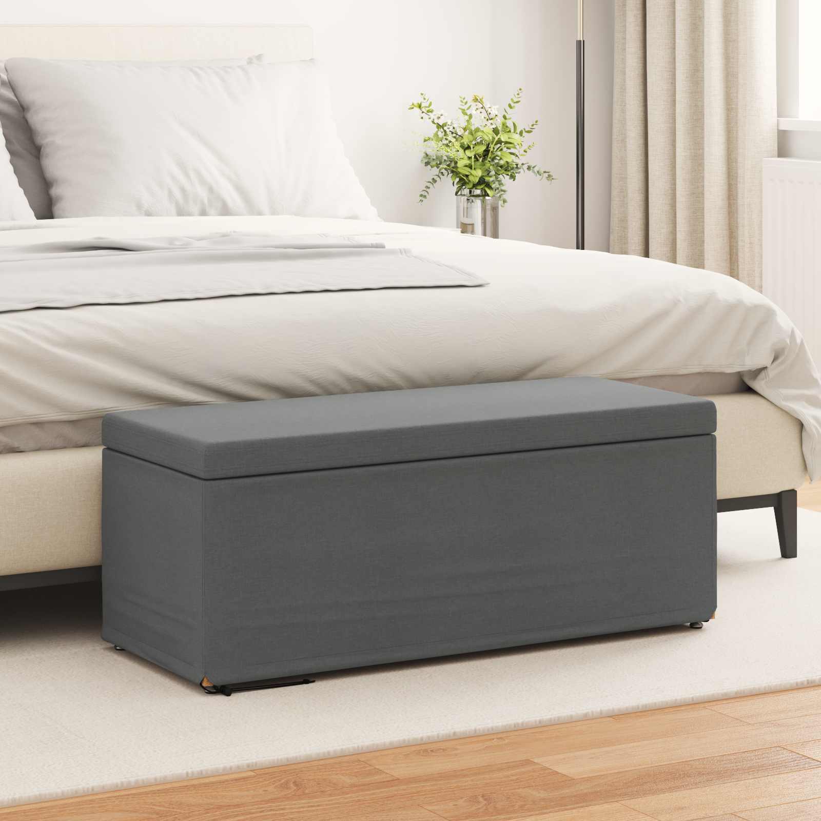 Stolica Tamno siva 101 x 41 x 40 cm Tkanina i konstruirano drvo