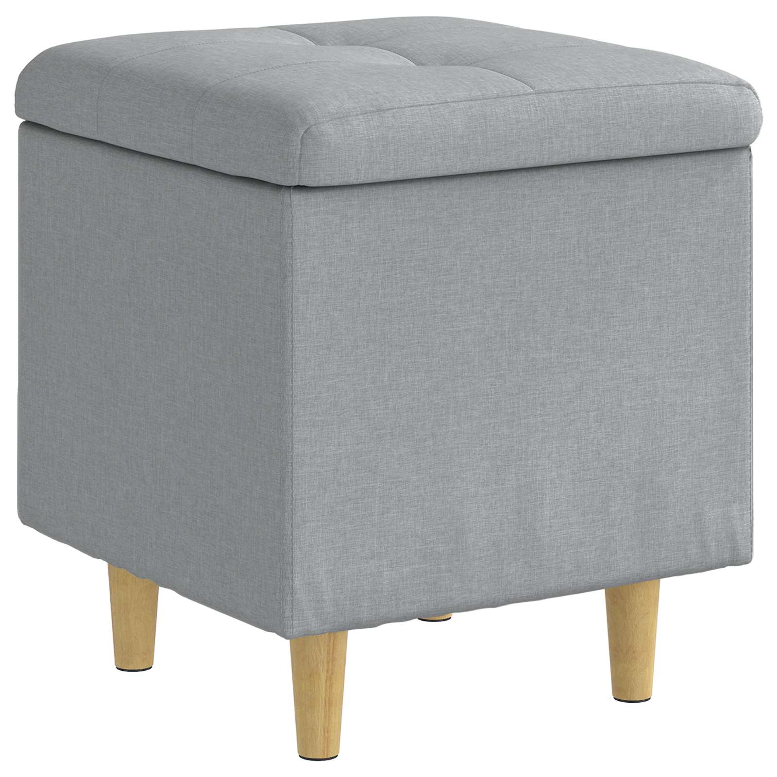 Otoman s pohranom Svijetlo siva 40 x 40 x 45 cm tkanina