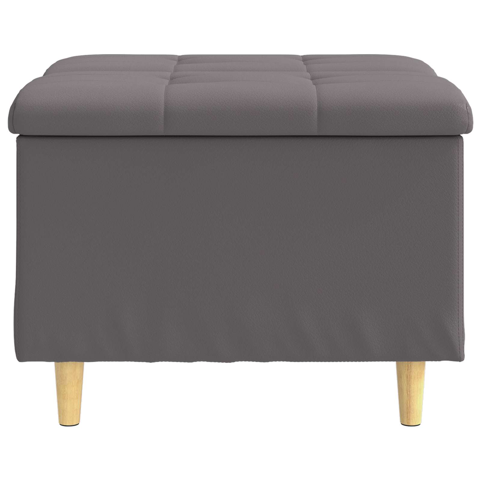 Otoman za pohranu s jastukom Sivi 60 x 60 x 45 cm Umjetna koža
