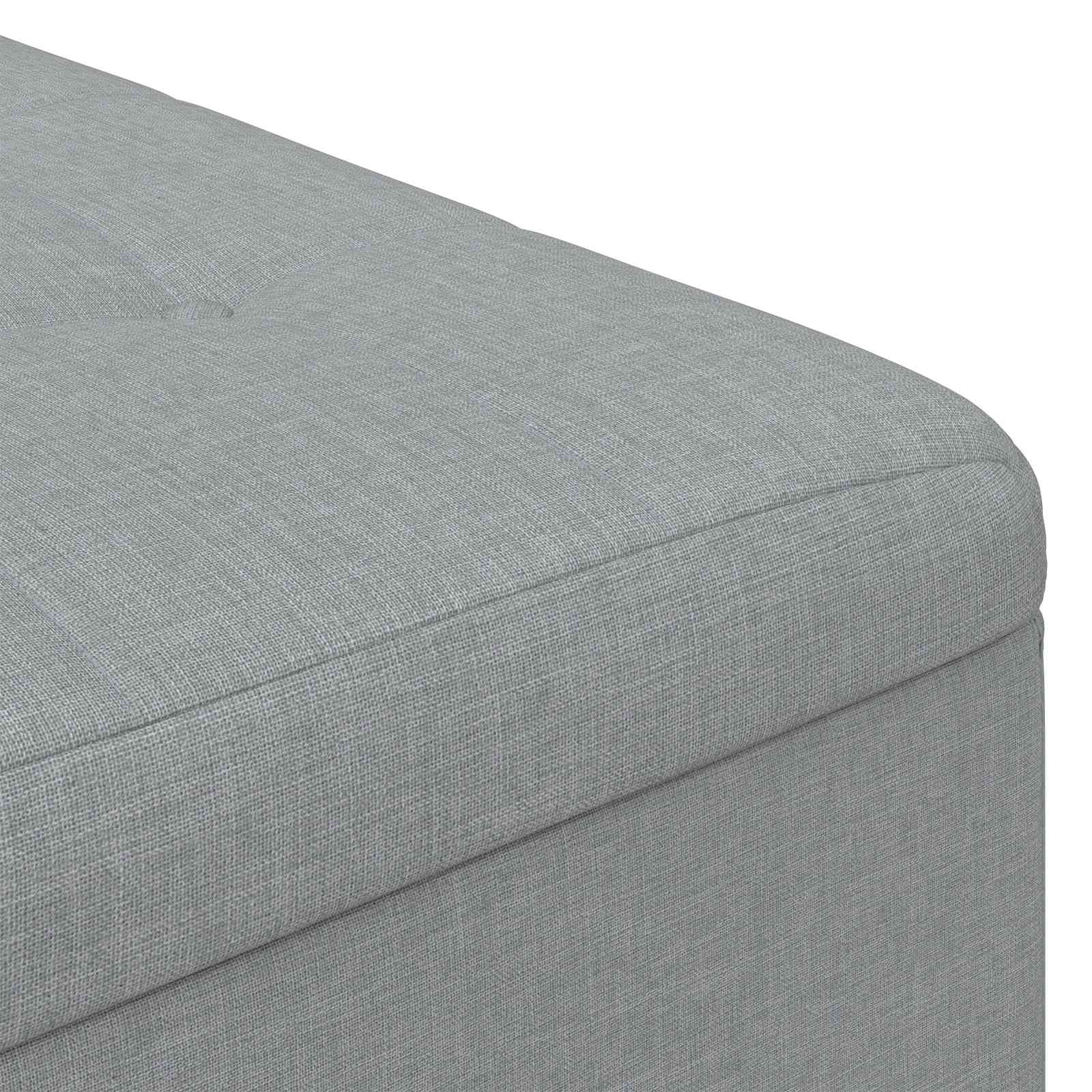 Otoman za pohranu Svijetlo siva 80 x 80 x 45 cm tkanina