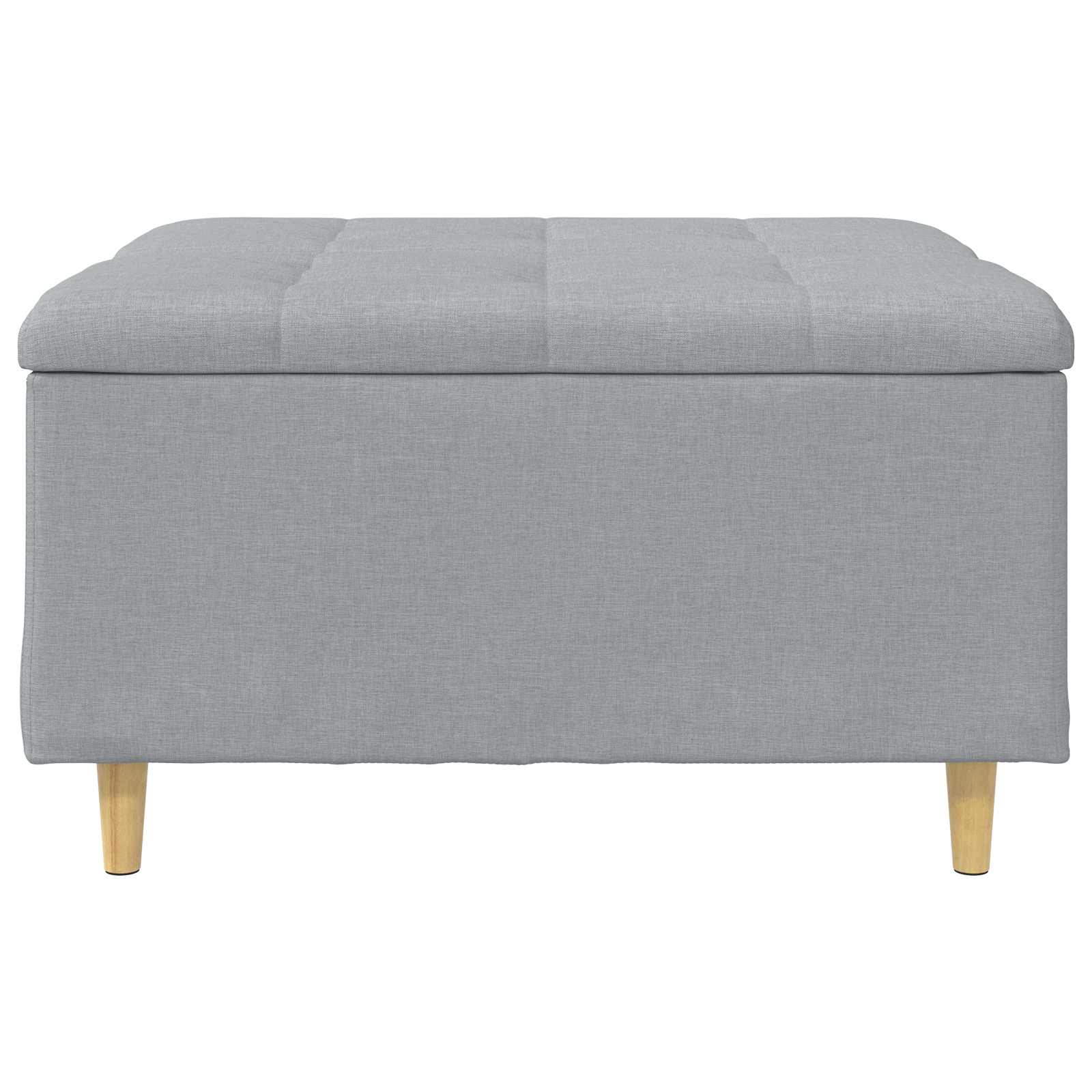 Otoman za pohranu Svijetlo siva 80 x 80 x 45 cm tkanina