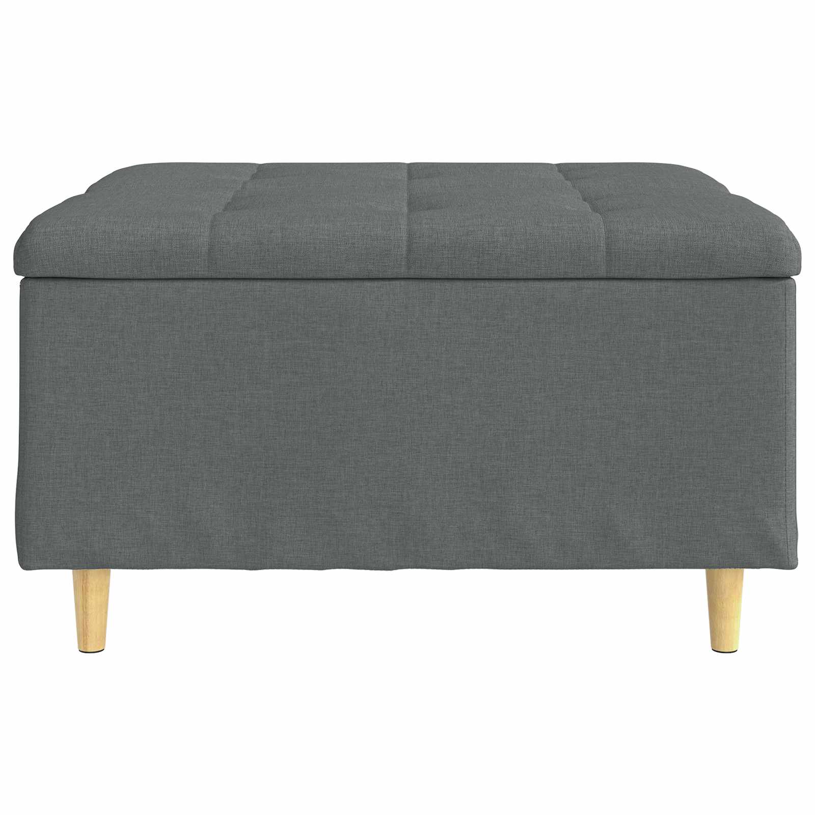 Otoman za pohranu s jastukom Tamno siva 80 x 80 x 45 cm tkanina