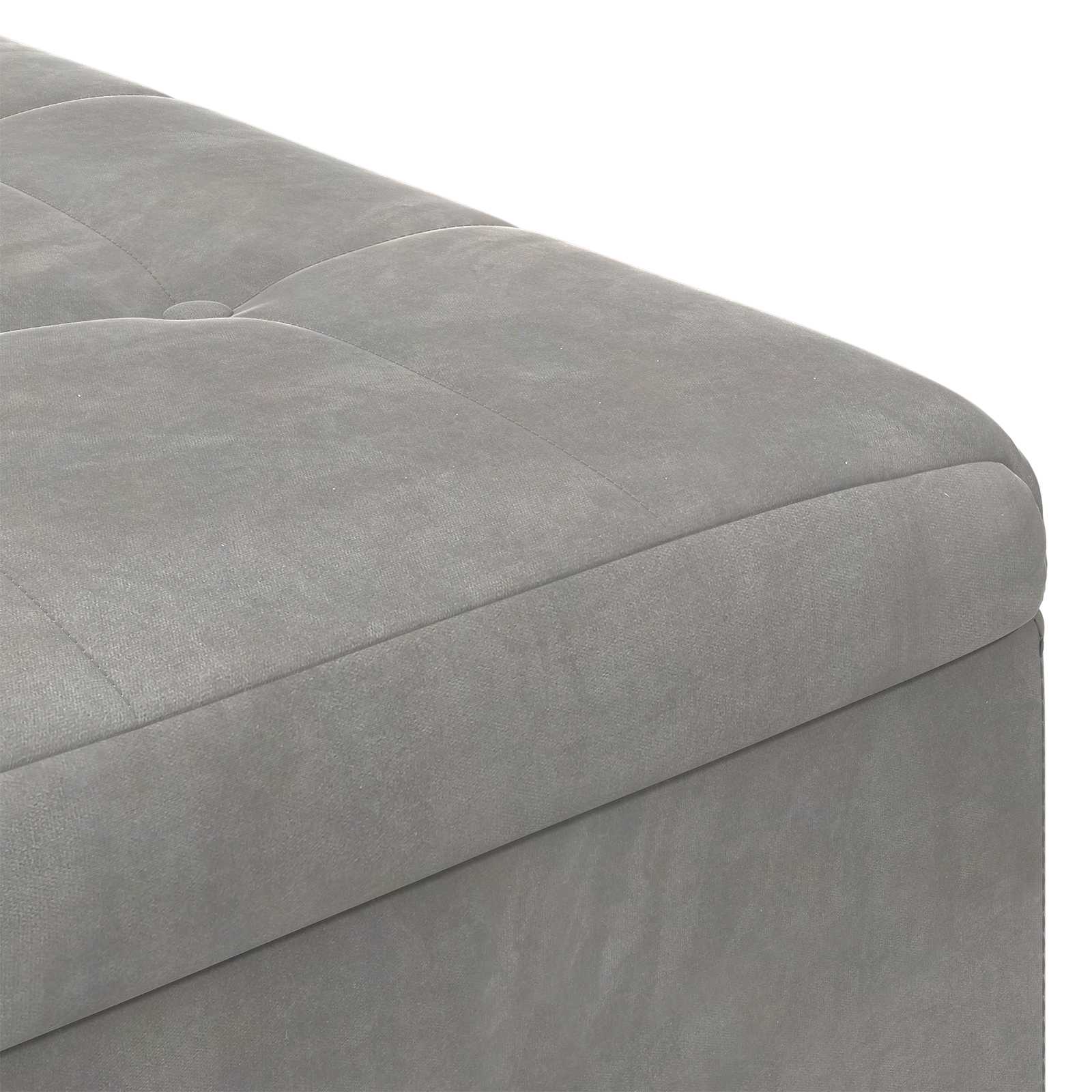 Otoman za pohranu Svijetlo siva 80 x 80 x 45 cm Baršun
