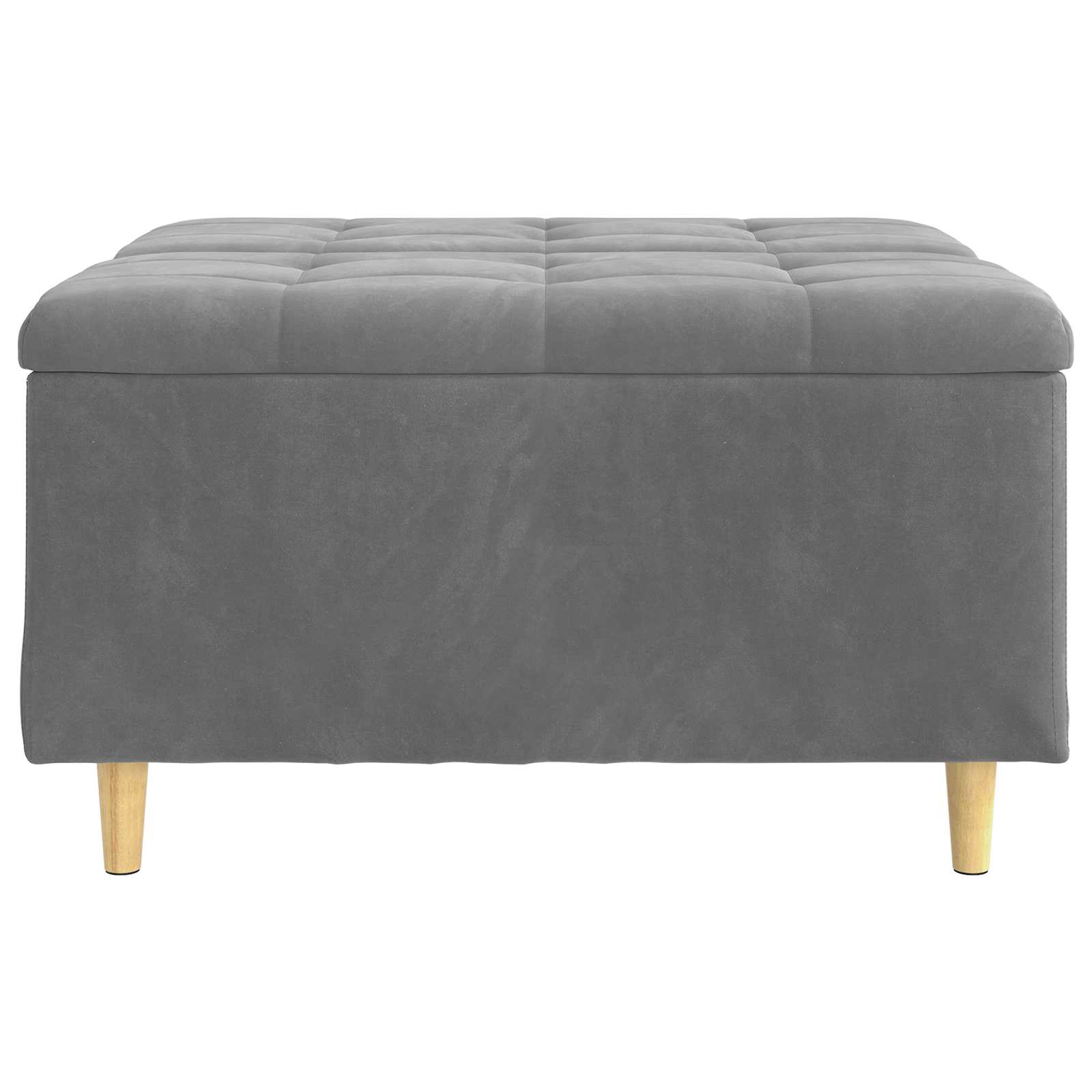Otoman za pohranu s jastukom Tamno siva 80 x 80 x 45 cm Baršun