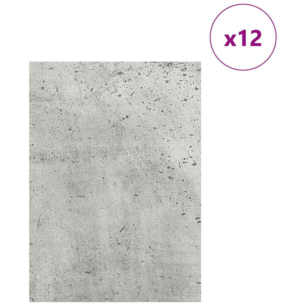 Dekor Paneli 12 pcs Betonski sivi 15 x 21 x 0.27 cm
