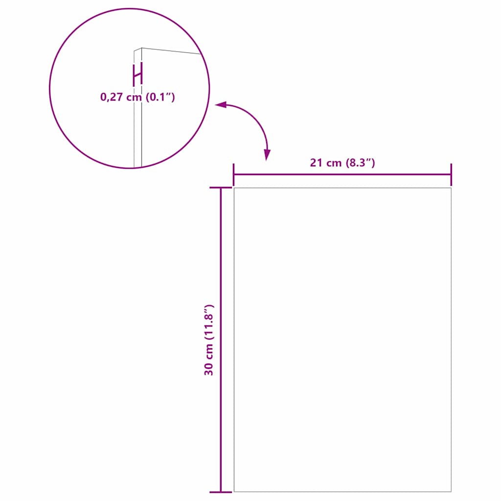 Dekor Paneli 150 pcs Umjetnički hrast 21 x 30 x 0,27 cm