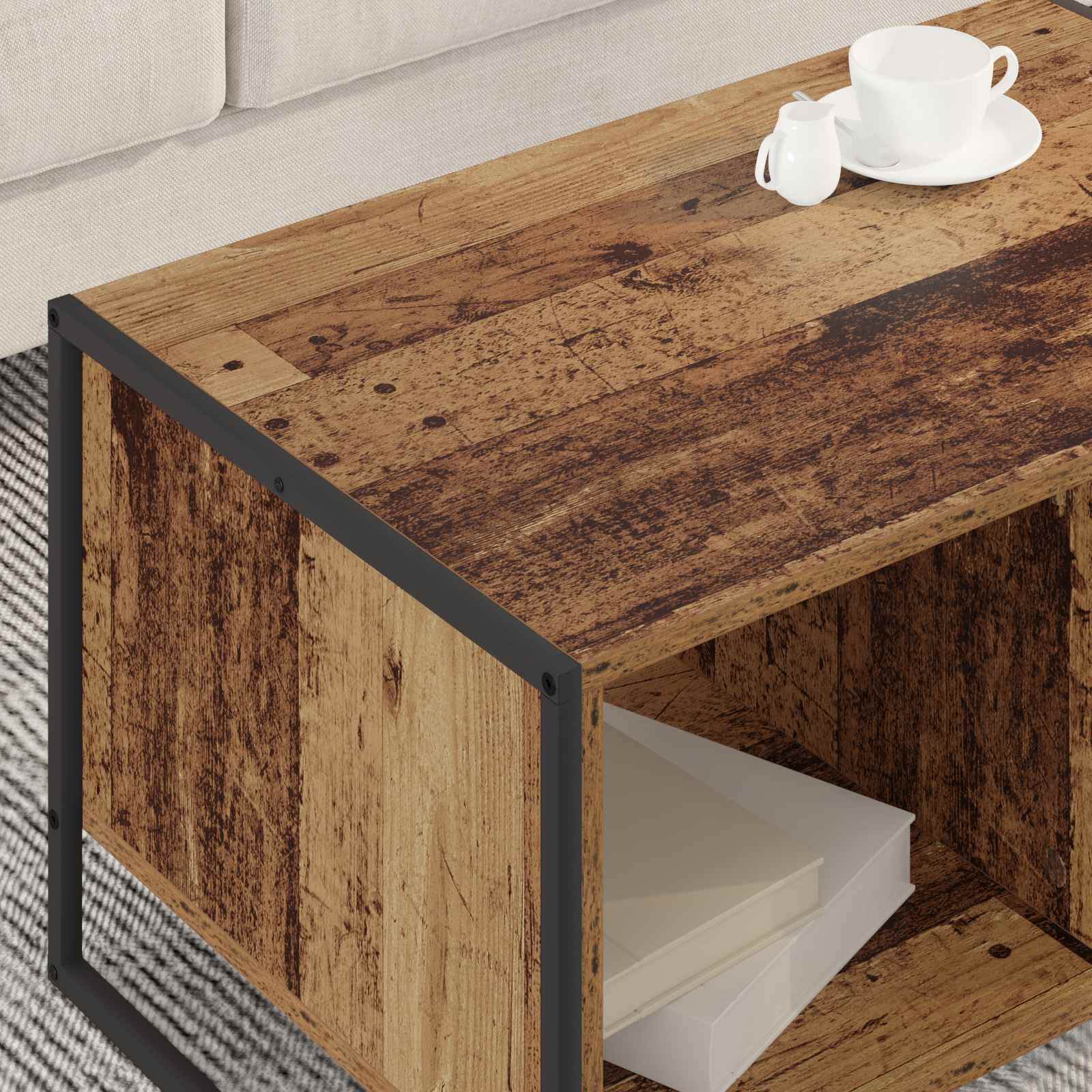 Kava Stol Staro drvo 80 x 50 x 40 cm Konstruirano drvo