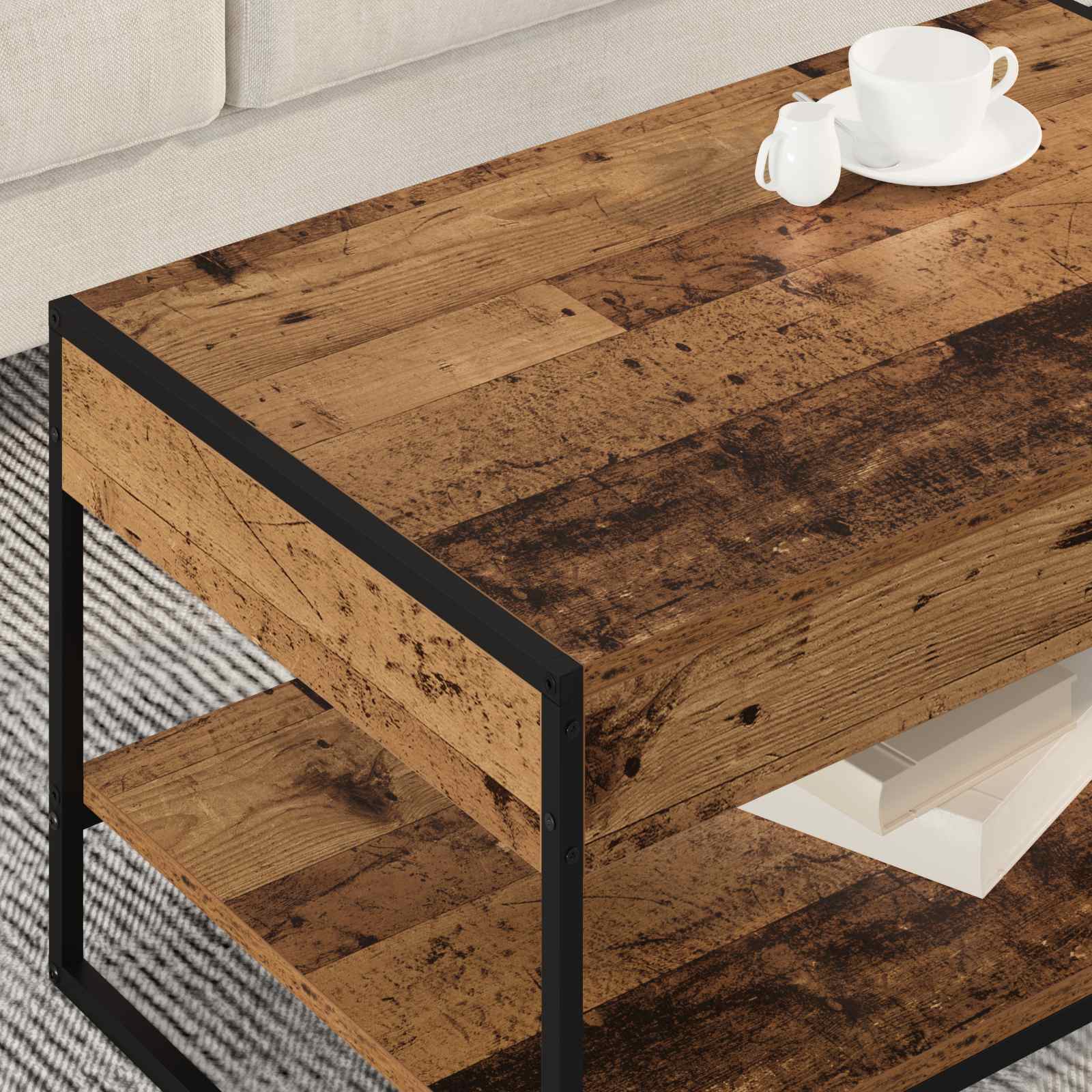 Kava Stol Staro drvo 80 x 50 x 40 cm Konstruirano drvo