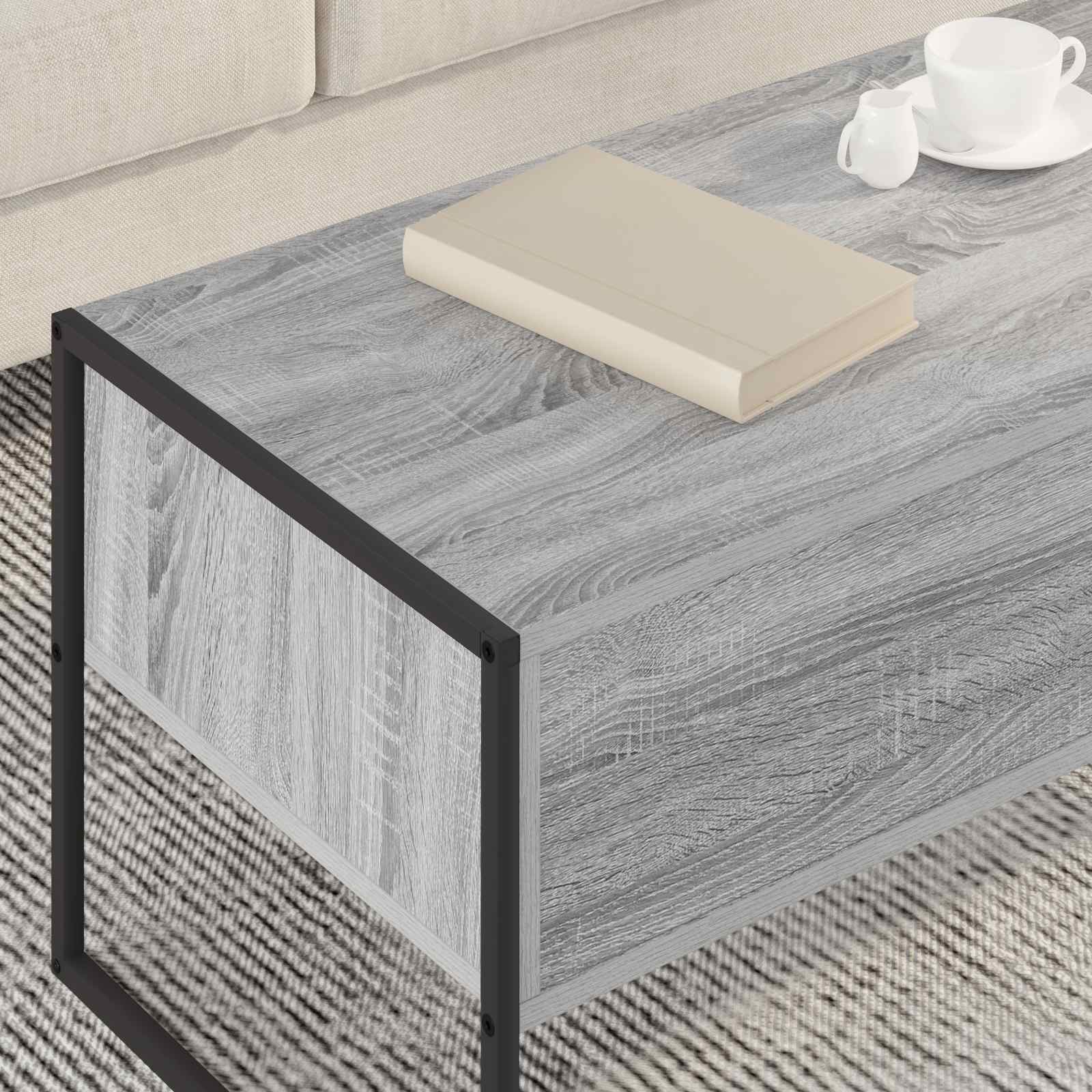 Kava Stol Siva Sonoma 100 x 46 x 40 cm Konstruirano drvo