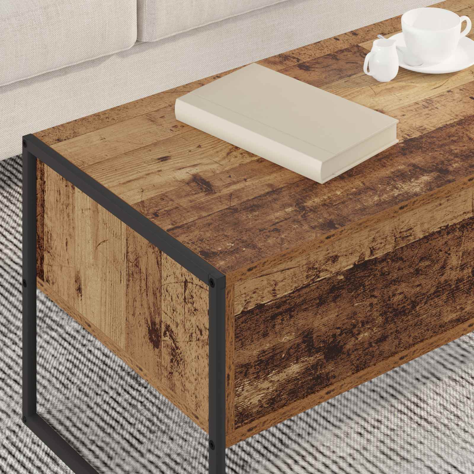 Kava Stol Staro drvo 100 x 46 x 40 cm Konstruirano drvo