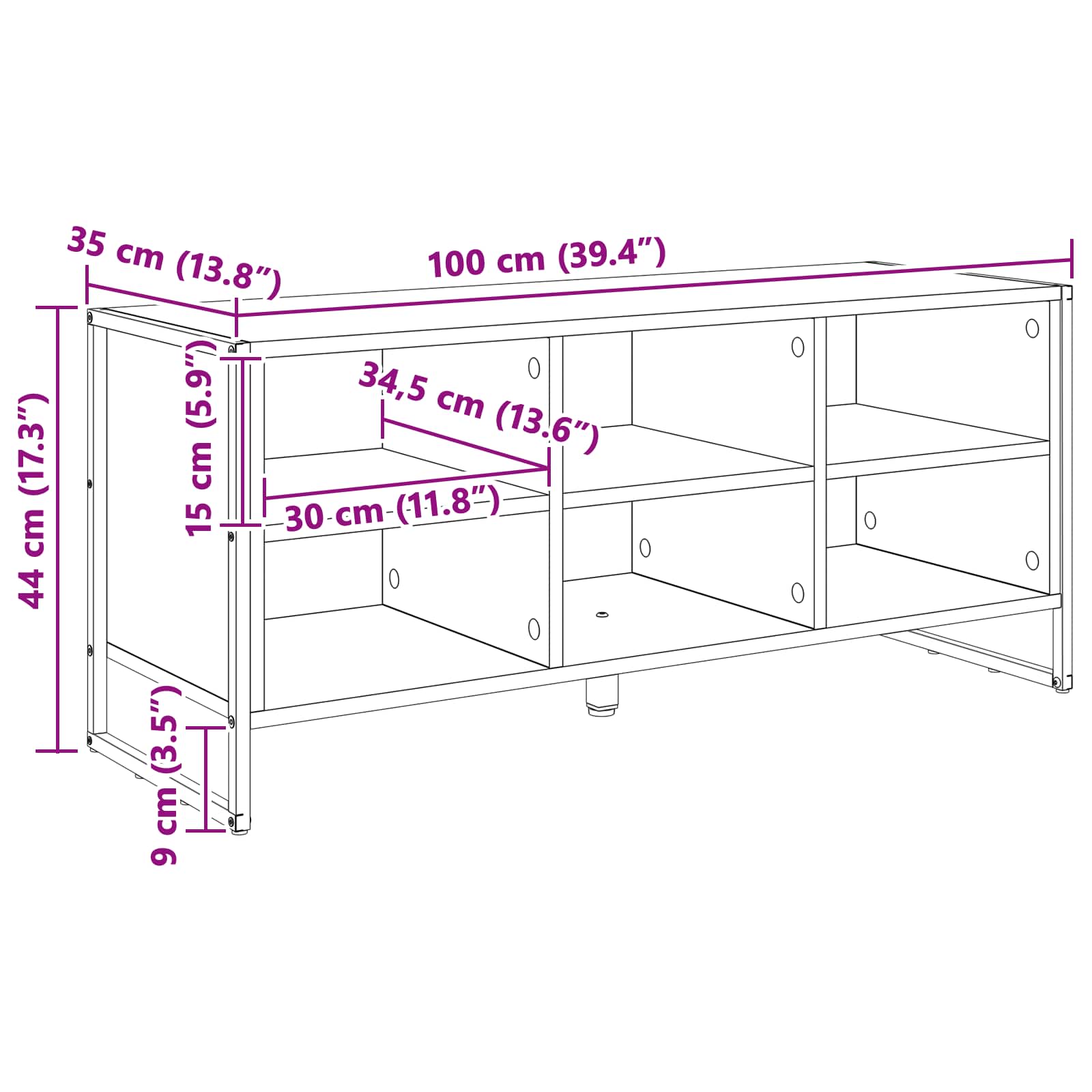 Ormar za cipele Staro drvo 100 x 35 x 44 cm Konstruirano drvo