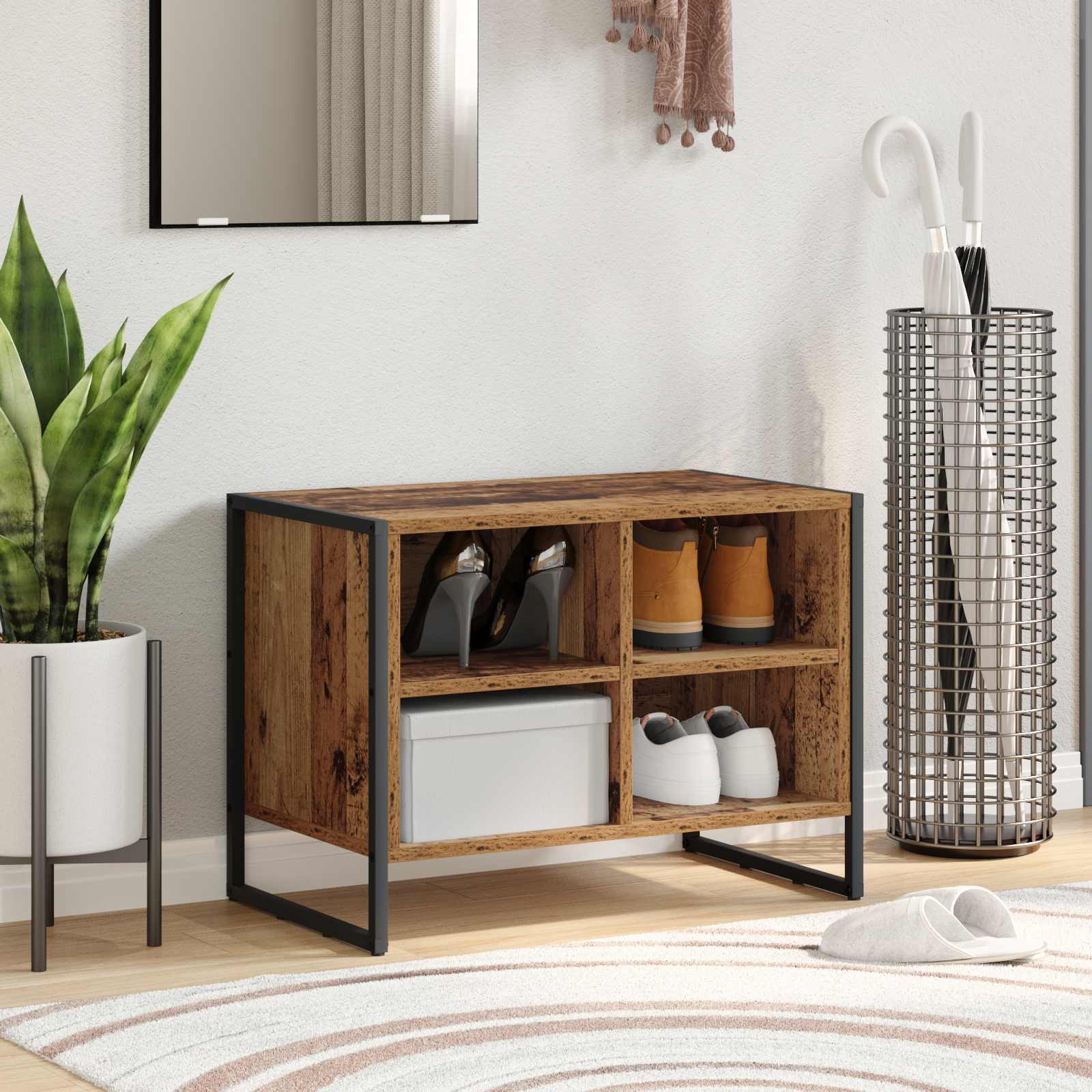 Ormar za cipele Staro drvo 60 x 35 x 44 cm Konstruirano drvo