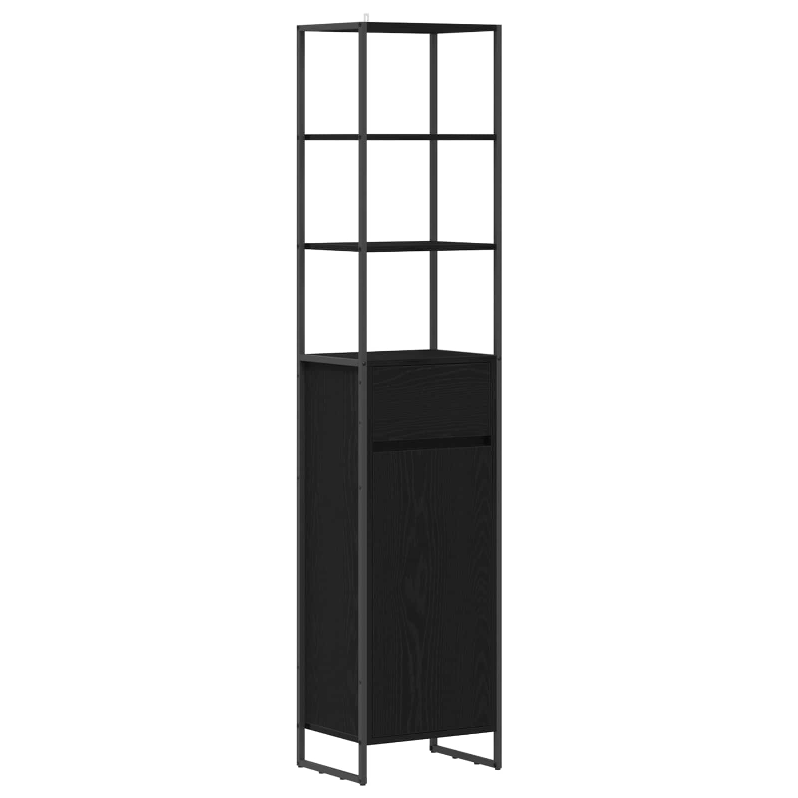 Kupaonski ormar Crni hrast 40 x 30 x 180 cm Konstruirano drvo