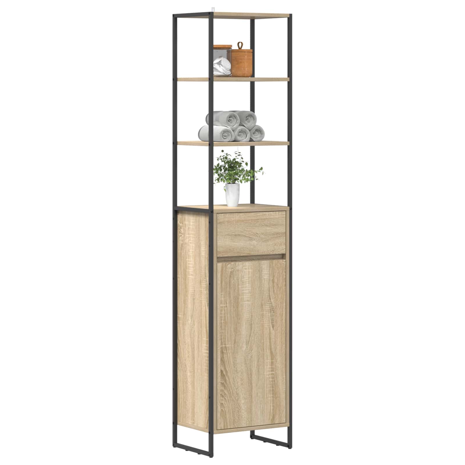 Kupaonski ormar Sonoma 40 x 30 x 180 cm Konstruirano drvo