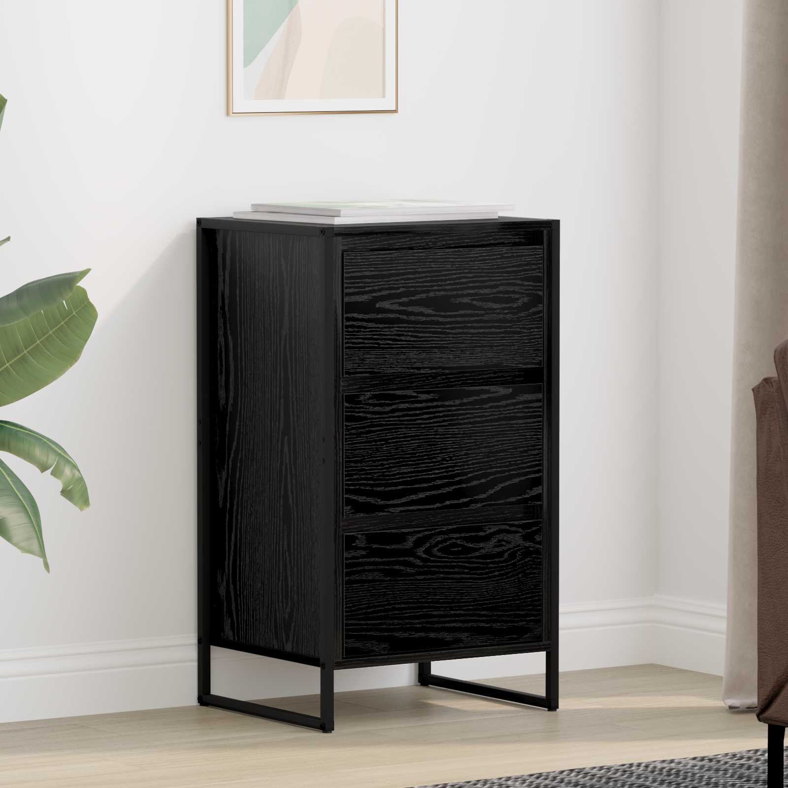 Kreveta Crni hrast 42 x 36 x 75.5 cm Konstruirano drvo