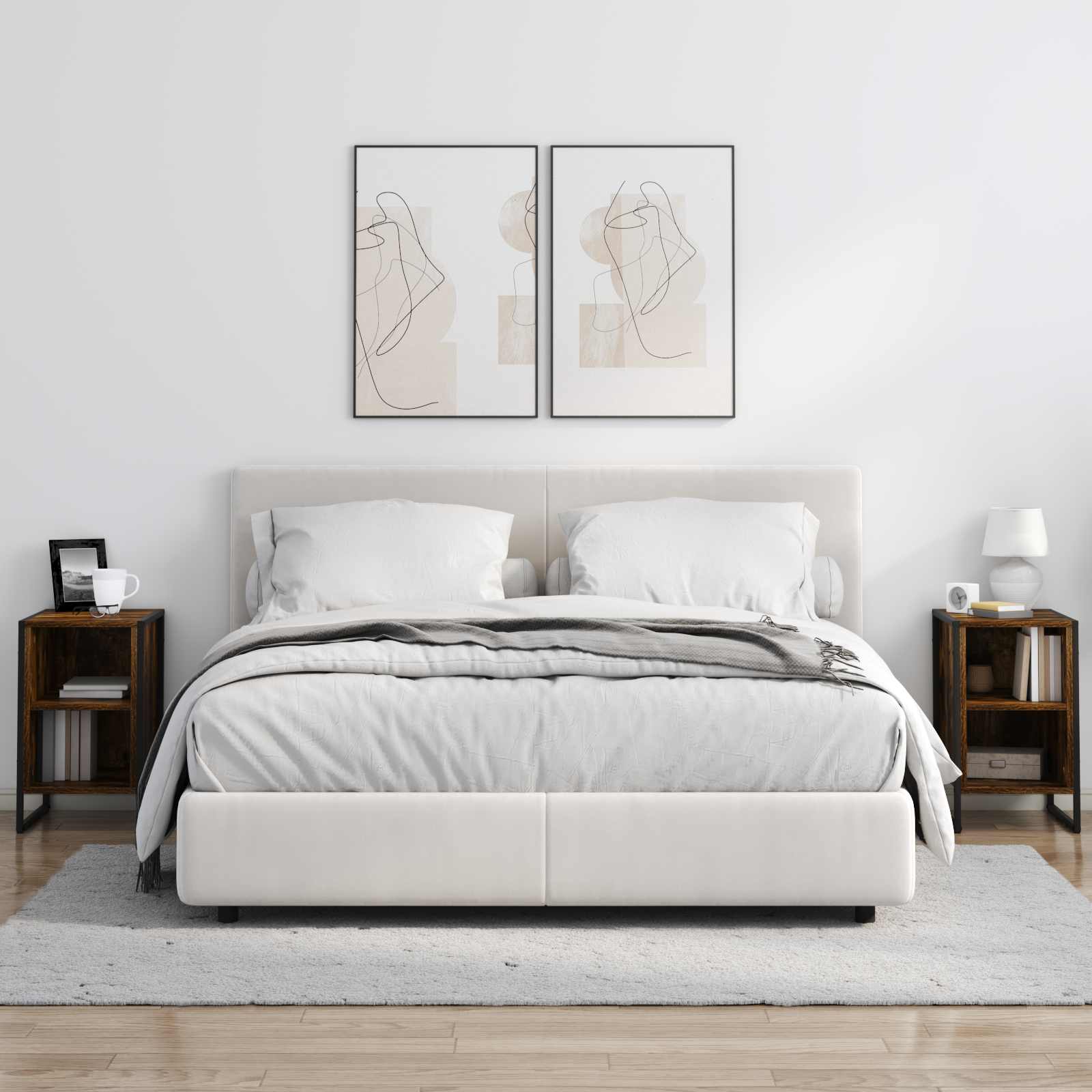 Noćni ormarić Dimni hrast 39.5 x 30 x 50 cm Konstruirano drvo