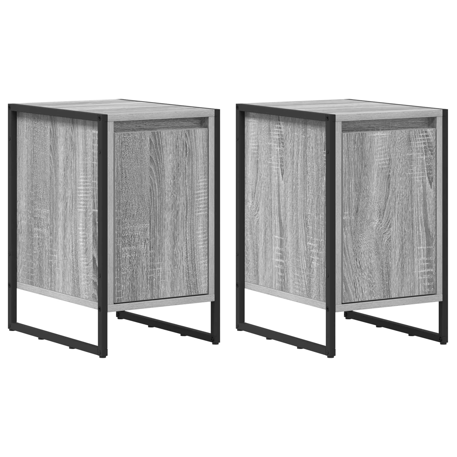 Noćni ormarić 2 pcs Siva Sonoma 39,5 x 30 x 50 cm