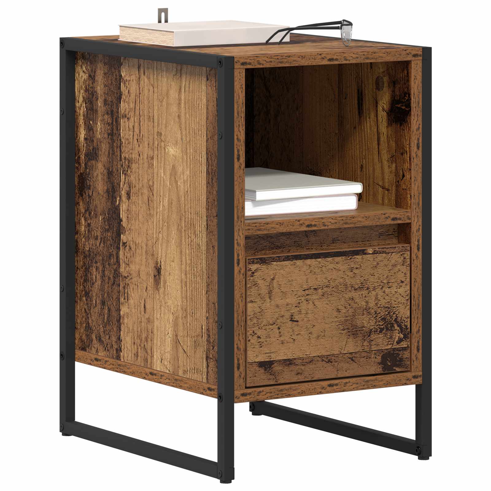 Noćni ormarić s ladicama 2 pcs Staro drvo 39,5 x 30 x 50 cm