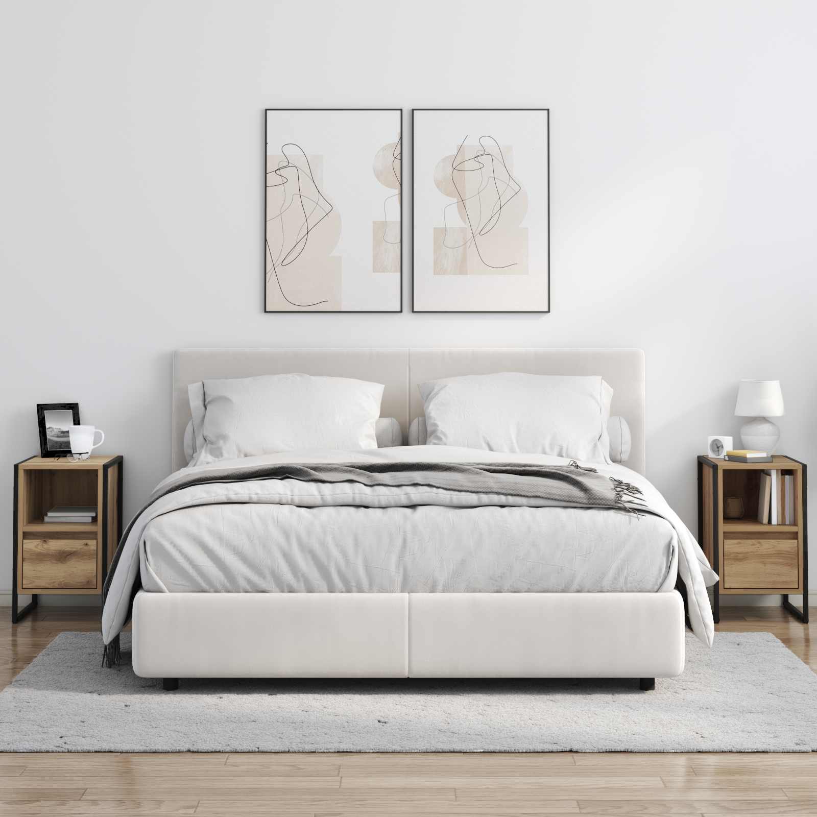 Noćni ormarić 2 pcs Umjetnička hrastovina 39,5 x 30 x 50 cm