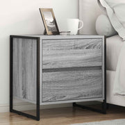 Noćni ormarić s ladicama 2 pcs Siva Sonoma 50 x 39.5 x 50 cm