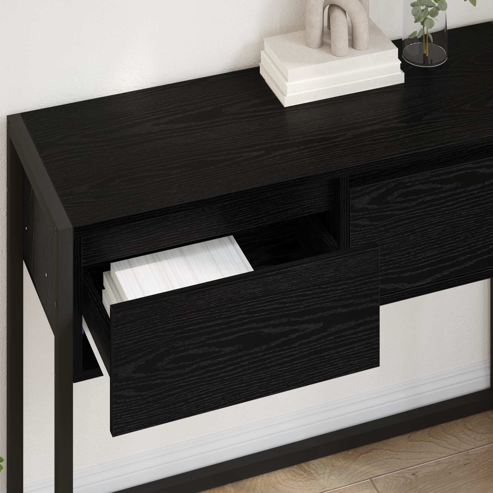 Konačna Stolić Crni hrast 100 x 36 x 75 cm Konstruirano drvo